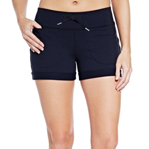CALIA by Carrie Underwood Pants - Calia Carrie Underwood | Cuffed Black Knit Shorts